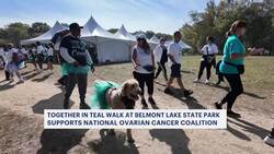 Hundreds walk for the National Ovarian Cancer Coalition News Clip