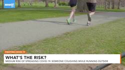 What's The Risk Of Catching COVID-19 If Someone Runs By Me And Coughs? News Clip