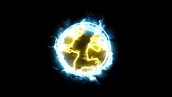 the animation of sign of the planet earth, a shimmering halo of energy Stock Footage