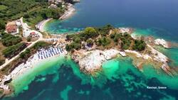 Drone Views of The Beaches With The Bluest Water In The World Stock Footage