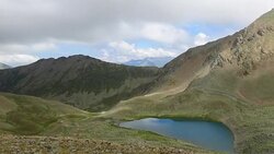 Time lapse lake scenes in mountains, national park Dombai, Caucasus, Russia, Europe Stock Footage