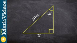 Find the missing side of a triangle using special right triangles Instructional Video