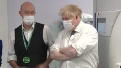 Prime Minister Boris Johnson during a visit to the Rutherford Diagnostic Centre News Clip
