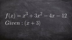 Given One Factor Find All of the Remaining Factors Using Synthetic Division Instructional Video