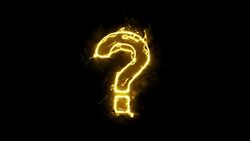 Intro a question mark. Animation icons in power aura Stock Footage