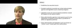 Authority for Judiciary Under Article II Instructional Video