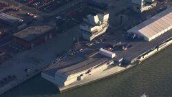 Aerial footage of new British Naval Aircraft carriers News Clip