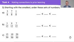 Compare mixed numbers when the numerators of fractional parts are different Instructional Video