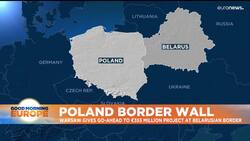 Poland starts construction of €350 million border fence with Belarus News Clip
