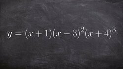 Write the end behavior of a polynomial factored out Instructional Video