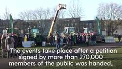 Farmers gather across the UK in new protests over inheritance tax reforms News Clip