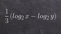 How to condense a logarithmic expression using a radical Instructional Video