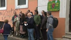 CLEAN : Italian Democratic Party leader Enrico Letta casts his vote in Rome News Clip