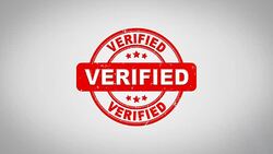 Verified Signed Stamping Text Wooden Stamp Animation. Red Ink on Clean White Paper Surface Background with Green matte Background Included. Stock Footage