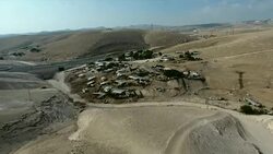 GVS of Khan Al-Ahmar village in West Bank Stock Footage