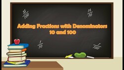 Adding Fractions with Denominators 10 and 100 Instructional Video
