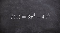 Using critical values and endpoints to determine the extrema of a polynomial Instructional Video