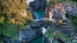 Natural Bridges on the Oregon Coast Stock Footage