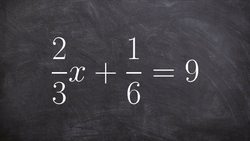 Solve equations with fractions from a two step equation Instructional Video