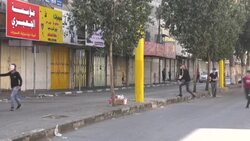 CLEAN : Palestinians clash with Israeli troops during anti-France protest in West Bank News Clip