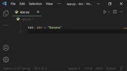The Ultimate Guide to Python Programming With Python 3.10 - Hinting Datatypes Instructional Video