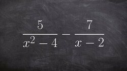 Math video for subtracting two rational expressions by determining the common denominator Instructional Video