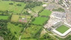 Aerials of police at the scene of Plymouth shootings News Clip