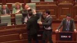 Brawl breaks out in Kosovo parliament News Clip