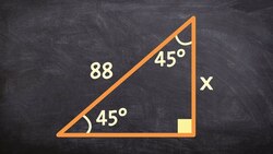 How to determine the legs of a 45 45 90 triangle when given the hypotenuse Instructional Video