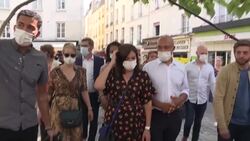 CLEAN : Paris mayor Hidalgo campaigns for re-election in 5th arrondissement News Clip
