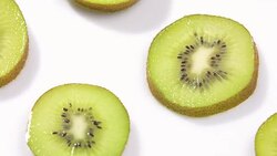 4k Rotate of slice kiwi pattern. Stock Footage