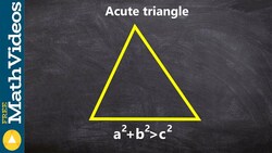 How does the pythagorean inequality theorem prove acute triangles Instructional Video
