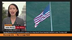 Some Republicans appear to tone down heated rhetoric over Trump raid News Clip