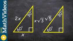 Determine the missing long leg and short leg of a 30 60 90 triangle Instructional Video