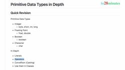 Java Programming for Complete Beginners - Java 16 - Step 14 - Primitive Data Types in Depth – Conclusion Instructional Video