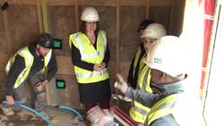 Chancellor Rachel Reeves visits building site amid scrutiny of CV changes and banking career expenses News Clip