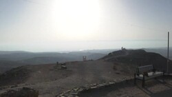 CLEAN : STOCKSHOTS: Sinkholes on the receding shoreline of the Dead Sea News Clip