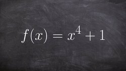 Learn How to Determine Algebraically If a Function is Even or Not Instructional Video