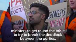 Junior doctors should halt strikes for Government to enter Acas talks, says minister News Clip