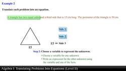 Algebra I: Translating Problems Into Equations (Level 2 of 2) Instructional Video