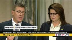 Saskatchewan party leaders face off in election debate Instructional Video