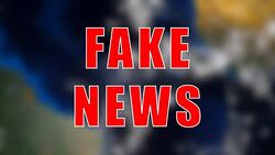 Letters of Fake news text on background with rotating earth Stock Footage