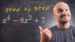 Factor a Trinomial by substitution step by step Instructional Video