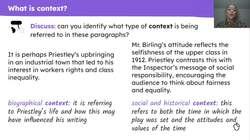 Using context effectively in writing about 'An Inspector Calls' Instructional Video
