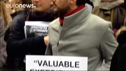 Interns protest over unpaid work experience News Clip