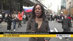 Students protest in Quebec over conflict in the Middle East News Clip