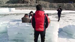 CLEAN : Chainsaws, ice and a sauna in India's frozen north News Clip