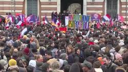 CLEAN : Melenchon campaigning in Toulouse, a week ahead of the first round News Clip