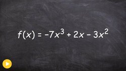 How to write a polynomial in standard form and identify degree and LC Instructional Video