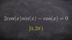 determine all of the solutions between 0 and pi for a trigonometric eqn using factoring Instructional Video